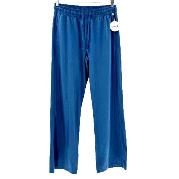 Pact Pants - Pact Cool Stretch Lounge Pants Blue Wide Leg Women's Medium Organic Cotton New